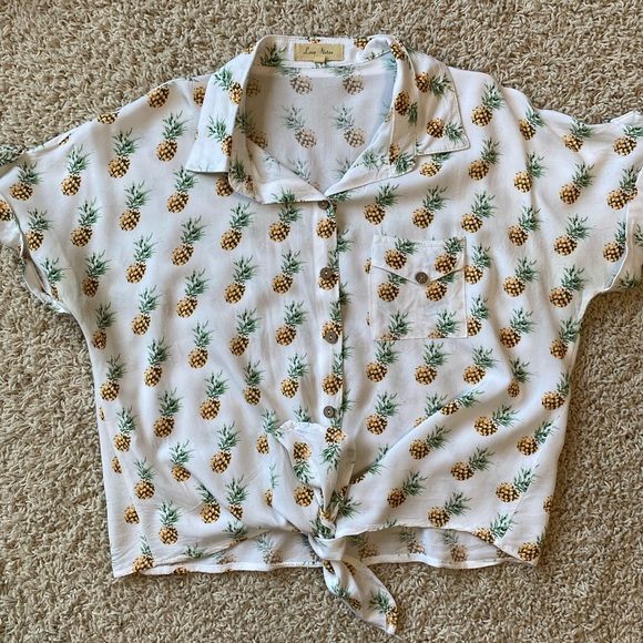 Pineapple Tie Front Shirt - Picture 1 of 3